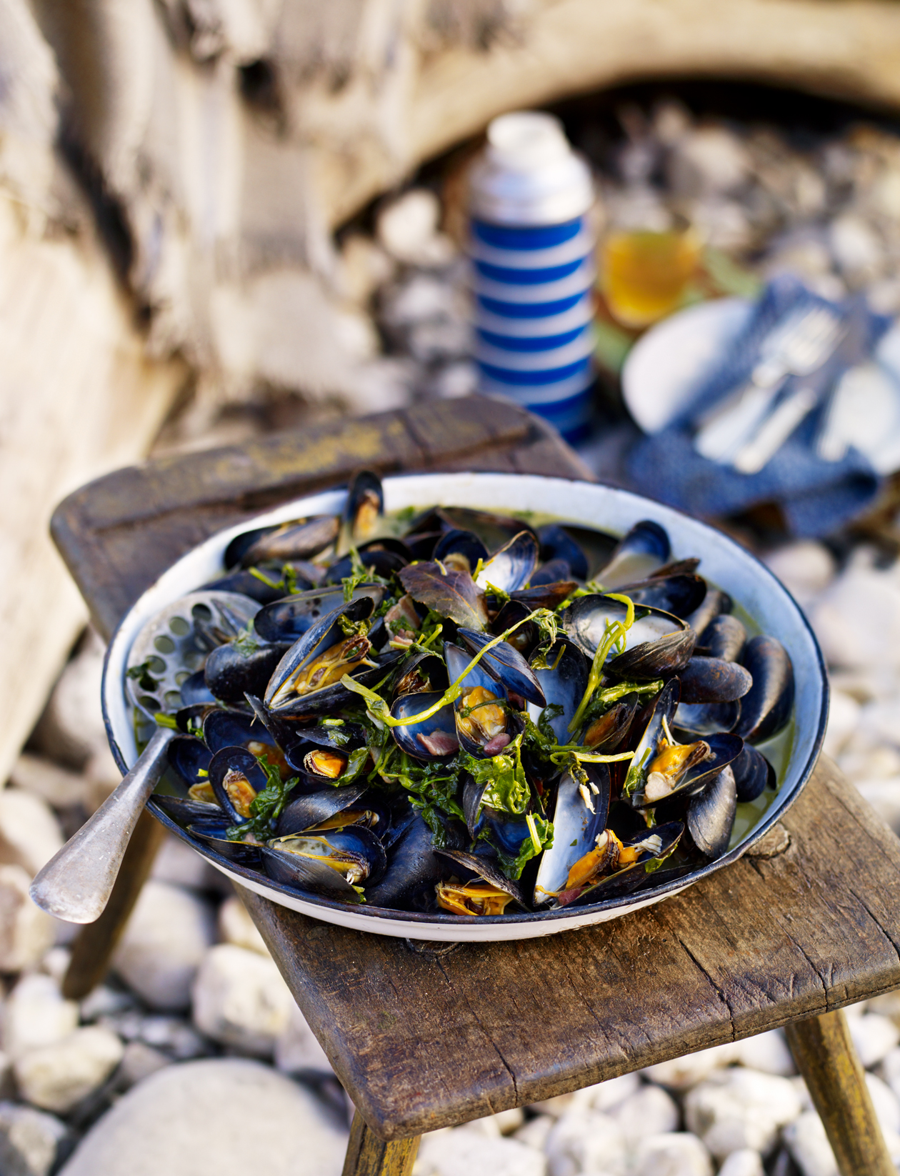 Cider and watercress mussels recipe Sainsbury`s Magazine